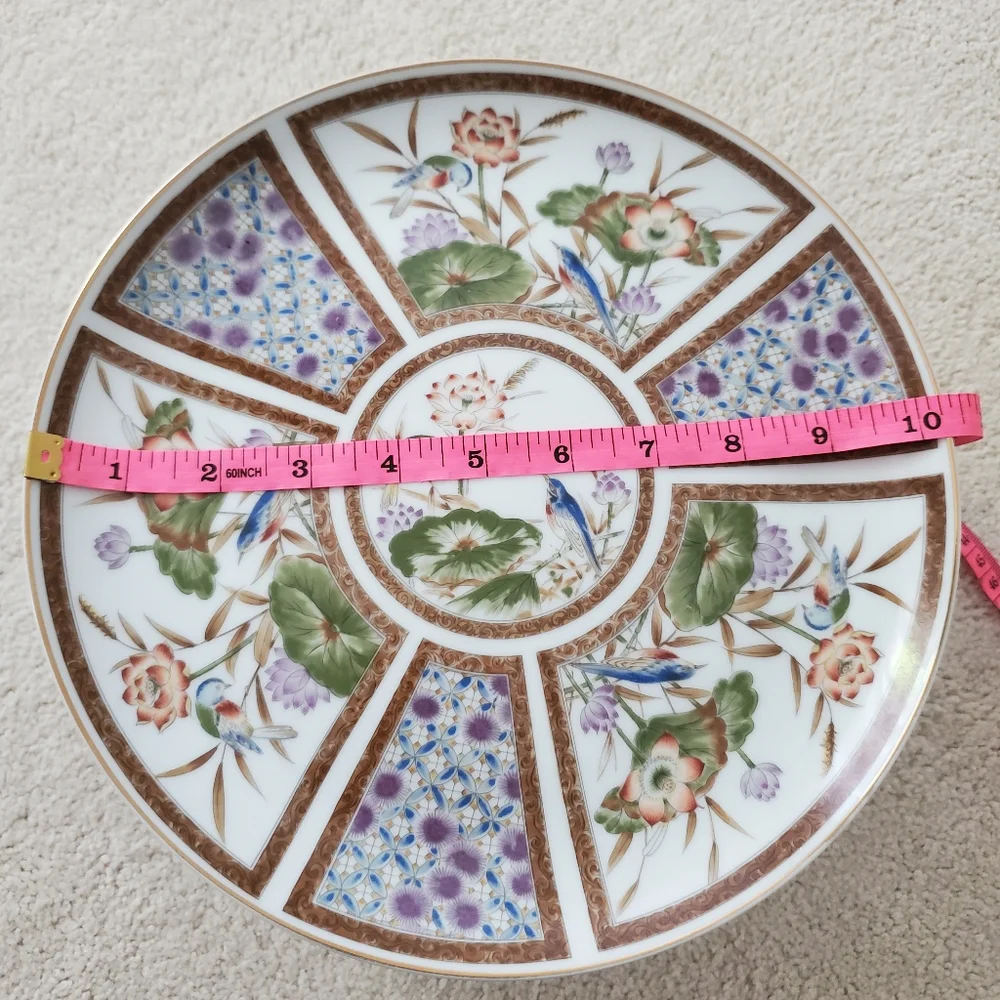 Vintage Bird and Flower Cake Stand